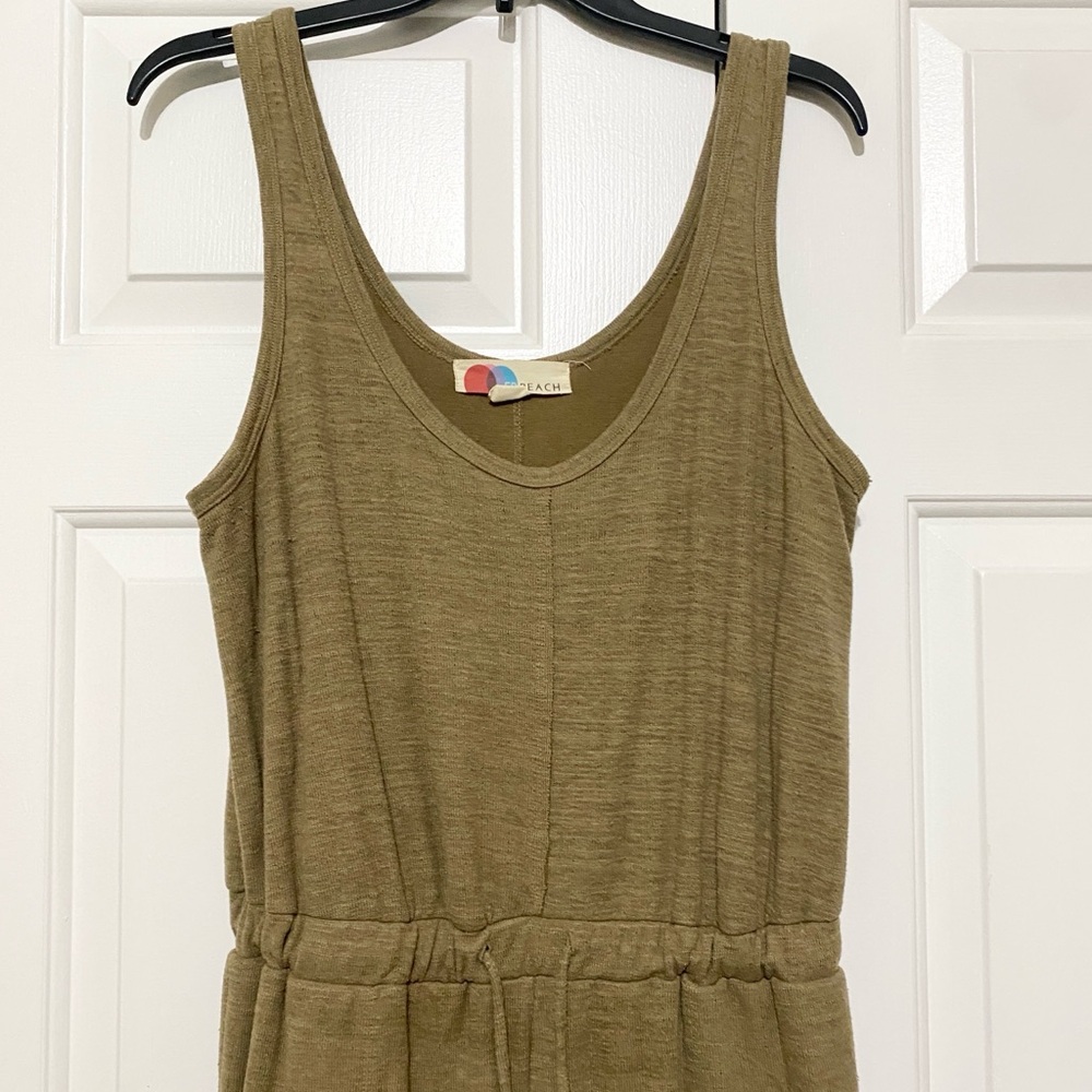 Free People FP Beach Bicoastal Olive Green Jumpsuit - Picture 3 of 6